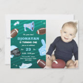 Uitnodiging football eerste verjaardag (Voorkant)