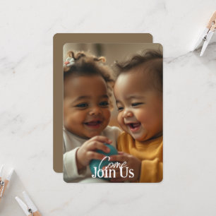 Uitnodiging Foto en tekst toevoegen