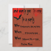Uitnodiging Frankenstein Halloween Party (Achterkant)