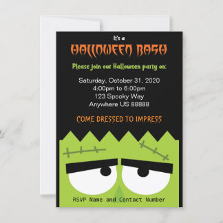 Uitnodiging Frankenstein Halloween Party