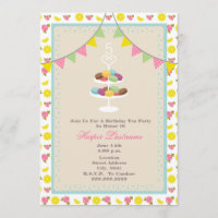 Uitnodiging Franse Macarons Birthday