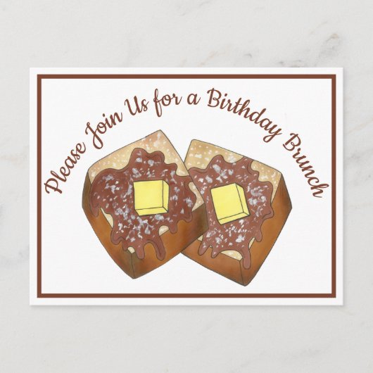 Uitnodiging Franse Toast Breakfast Brunch Party (Voorkant)