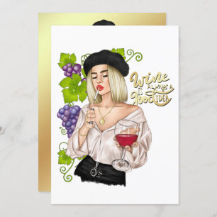 Uitnodiging Franse Wine Woman Bachelorette