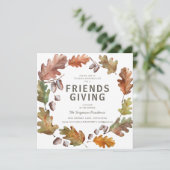 Uitnodiging Friendsgiving Thanksgiving Feestje (Staand voorkant)