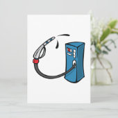 Uitnodiging gaspomp (Staand voorkant)