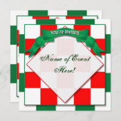 Uitnodiging - - Gecontroleerd rood/groen (Voorkant / Achterkant)