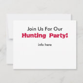 Uitnodiging Gele & Blauwe Duck Hunting Party (Achterkant)