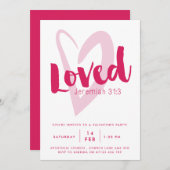 Uitnodiging Geliefd Valentijnsfeest (Voorkant / Achterkant)