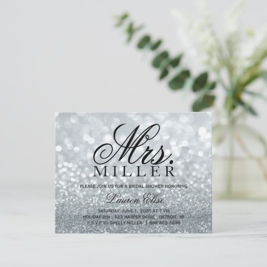 Uitnodiging - Glit Fab mevrouw Vrijgezellenfeest 2 (Staand voorkant)