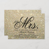 Uitnodiging - Gold Glitter Fab future Mrs. Vrijgez (Voorkant / Achterkant)