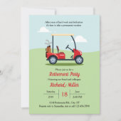 Uitnodiging Golf Cart en Course Retirement Party (Voorkant)