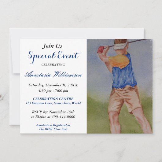 UITNODIGING GOLF FEest EVENT (Voorkant)