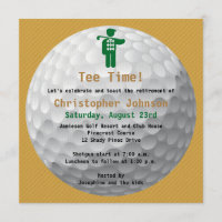 Uitnodiging Golfbal Green Golf Retirement Party