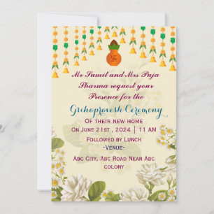 Uitnodiging Grihapravesh Ceremony