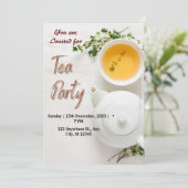 Uitnodiging Groene Biologische Theepartij (Staand voorkant)
