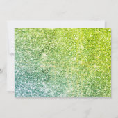 Uitnodiging Groene Glitter Bachelorette Party (Achterkant)