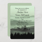 Uitnodiging Groene Rustic Mountain Engagement Part (Voorkant / Achterkant)