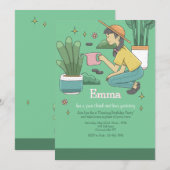 Uitnodiging Groene Vingers (Voorkant / Achterkant)