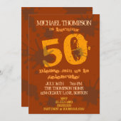 Uitnodiging Grungy Old Birthday Guy Party (Voorkant / Achterkant)