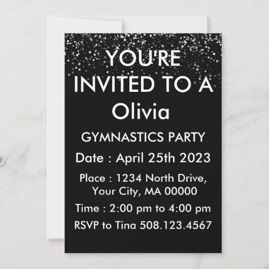 Uitnodiging Gymnastiekpartij (Achterkant)