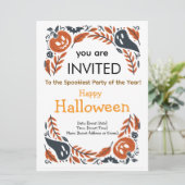 Uitnodiging Halloween Feest (Staand voorkant)