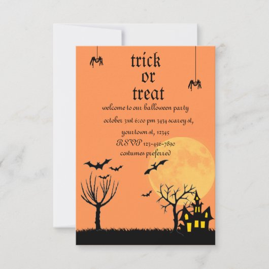 Uitnodiging Halloweenfeest (Voorkant)