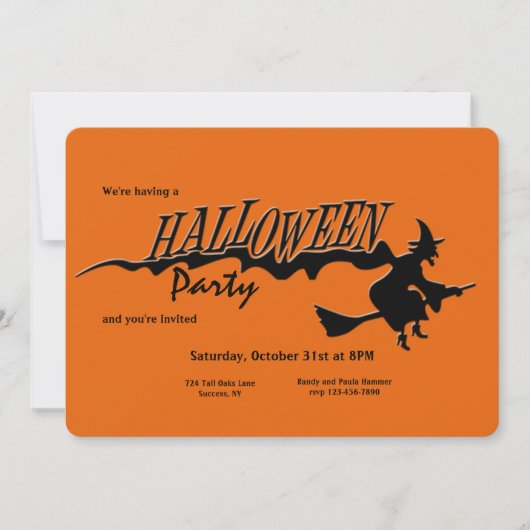 Uitnodiging Halloweenfeest (Voorkant)