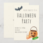 Uitnodiging Halloweenfeest  (Voorkant / Achterkant)