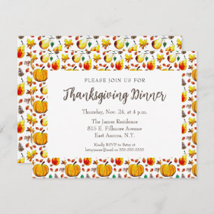 Uitnodiging handleiding Thanksgiving - geïllustree