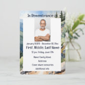 Uitnodiging Herdenkingsdienst Aquarel Fietsen (Staand voorkant)