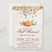 Uitnodiging herfst herfst Harvest Festival (Voorkant)