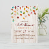 Uitnodiging herfst herfst Harvest Festival (Staand voorkant)