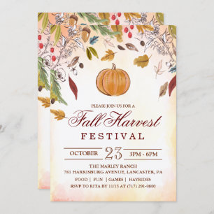 Uitnodiging herfst herfst Harvest Festival