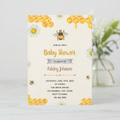 Uitnodiging hommel thema feestje (Staand voorkant)