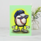 Uitnodiging honkbal (Staand voorkant)