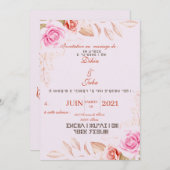 Uitnodiging huwelijk en Tifinagh à personnaliser! (Voorkant / Achterkant)