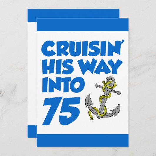 Uitnodiging in 75 (Voorkant / Achterkant)