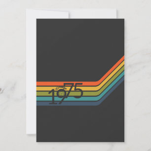 Uitnodiging in vintage stijl voor verjaardag 1975
