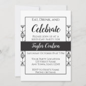 Uitnodiging in zwart-wit (Voorkant)