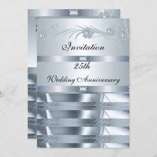 Uitnodiging Jubileum 25th Silver Blue