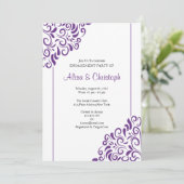 Uitnodiging Kaart van de Engagement Party (Staand voorkant)