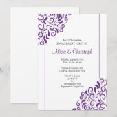 Uitnodiging Kaart van de Engagement Party (Voorkant / Achterkant)