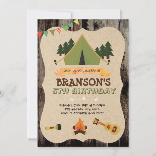 Uitnodiging kampeerwoord (Voorkant)