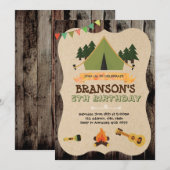 Uitnodiging kampeerwoord (Voorkant / Achterkant)