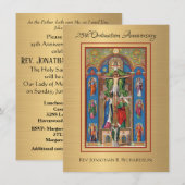 Uitnodiging katholieke priesterbevel Jubileum (Voorkant / Achterkant)