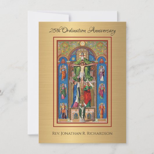 Uitnodiging katholieke priesterbevel Jubileum (Voorkant)