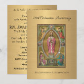 Uitnodiging katholieke priesterbevel Jubileum (Voorkant / Achterkant)