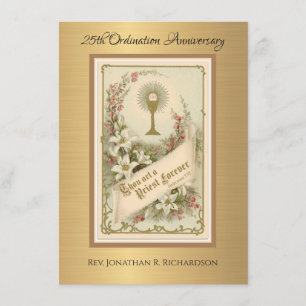 Uitnodiging katholieke priesterbevel Jubileum