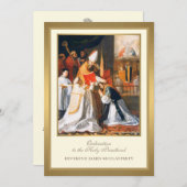 Uitnodiging Katholieke Priesterwijding tot het Hei (Voorkant / Achterkant)