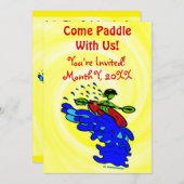 Uitnodiging Kayak Paddle Fun Party (Voorkant / Achterkant)